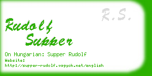 rudolf supper business card